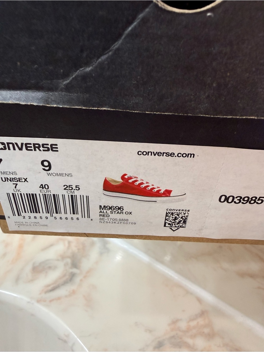 Converse All Star Ox Kids Red Canvas Sneakers